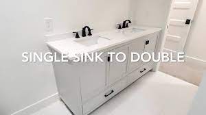 how to install a double sink vanity