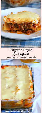 filipino style lasagna woman scribbles