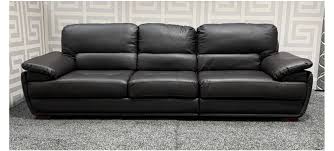 brown bonded 4 seater leather sofa with
