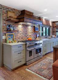 Kitchen Brick Back Splash Accent Wall