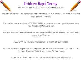 Evidence Based Terms Mini Lesson And Anchor Chart