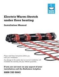 electric warm stretch under floor