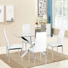 Rectangle Tempered Glass Dining Table