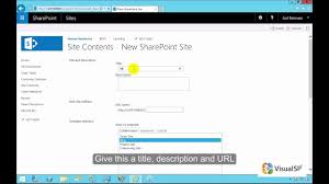create a site in sharepoint 2016
