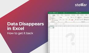 data disappears in excel how to get