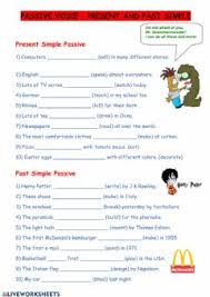 Passive voice examples present simple. Passive Voice Worksheets And Online Exercises