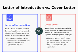 letter of introduction vs cover letter