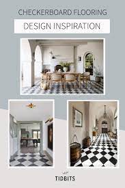 white checkerboard flooring ideas
