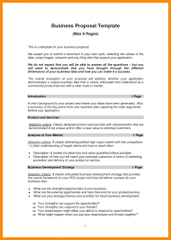 Formal Business Proposal Format Template Project Writing Pdf