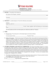 If the accommodation is located in an apartment complex, the space reserved for vehicles is. Free Texas Association Of Realtors Lease Agreement Template Pdf Eforms