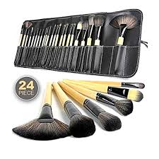 makeup brush set 24 pieces with black