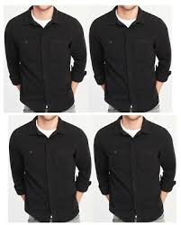 Mens Old Navy Micro Performance Fleece Shirt Jacket Black Size Large 37 Nwt Ebay