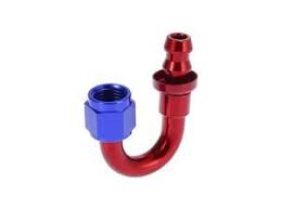 Push lock fittings for fuel. 8an 180 Degree Push Lock Hose Fitting Barb End Adapter Fuel Oil Line Fitting Red Blue Newegg Com