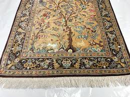 traditional rug persian ghom silk tree