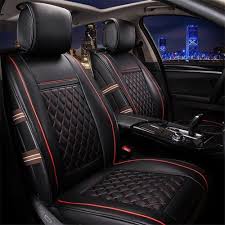 Red Leather Car Seat Cover