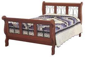 Classic Wrought Iron Sleigh Bed Amish