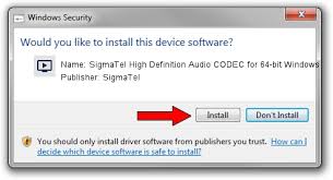 The windows 10 codec pack supports almost every compression package codec components: Download And Install Sigmatel Sigmatel High Definition Audio Codec For 64 Bit Windows Driver Id 1056063