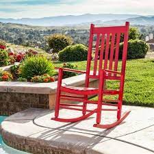 Red Rocking Chair Outdoor Porch