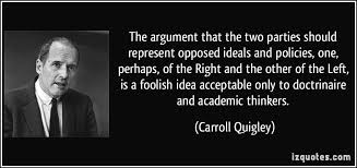 The argument that the two parties should represent opposed ideals ... via Relatably.com