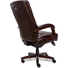 The msi mag ch120 gaming chair features steel framework, molded foam, a 180° reliable backrest, 4d adjustable armrest, class 4 lift piston as well as an ergonomic headrest and lumbar cushion. La Z Boy Edmonton Coffee Brown Bonded Leather Executive Office Chair 45764 The Home Depot