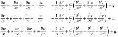 Motion Navier Stokes Equation