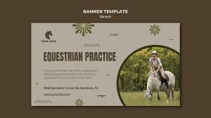 free psd horse ranch banner template