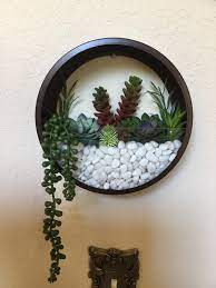 Artificial Succulent Wall Terrarium Kit