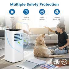 8000 btu portable air conditioner with remote control for home office