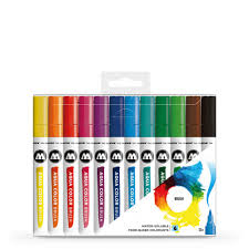 Molotow Aqua Color Brush Marker Basic Set 1 Set Of 12