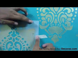 Wall Painting Ideas With Motif Stencils