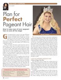 plan for perfect pageant hair