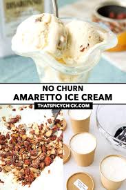 no churn amaretto ice cream with