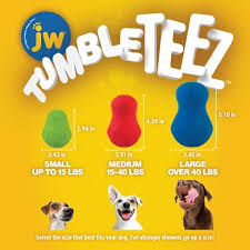 jw tumble treat dispensing dog toy
