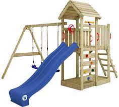 Climbing Frame With Wooden Roof