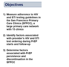 Factors Impacting Appropriate Hiv Sti Screening And Prep
