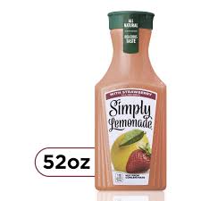 natural strawberry lemonade juice