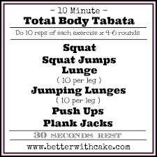a 10 minute total body tabata workout