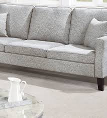 2pc Sofa Set Gray Chenille Fabric Sofa