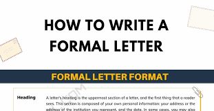 Make a good choice of words especially if you are writing an apology letter or a letter to express your condolences in case of a death. How To Write A Formal Letter In English Useful Tips Tricks And Things To Avoid 7esl
