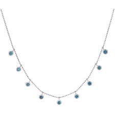 blue diamond necklace lanae fine jewelry