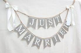 just married banner just married sign