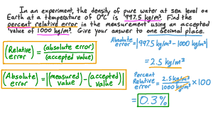 Calculating The Percent Relative Error