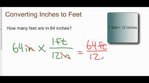 Type in your own numbers in the form to convert the units! Converting Inches To Feet Youtube