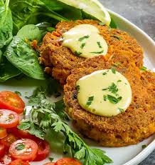 Salmon cakes with a roasted pepper, green olive aioli. Low Carb Salmon Patties With Sriracha Aioli Southern Salmon Patties