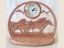 wild horses desk clock sheila landry