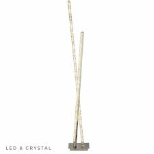 led criss cross column crystal floor