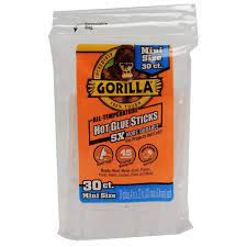 Gorilla 4 In Mini Hot Glue Sticks 30