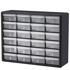 Akro-Mils 10124 24 Drawer Plastic Parts Storage Hardware And Craft Cabinet, 20-Inch X 16-Inch X 6.5-Inch, Black : Amazon.in: Home Improvement