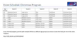 Free Event Schedule Christmas Program Templates At