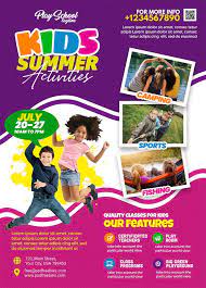 kids summer activity c flyer psd